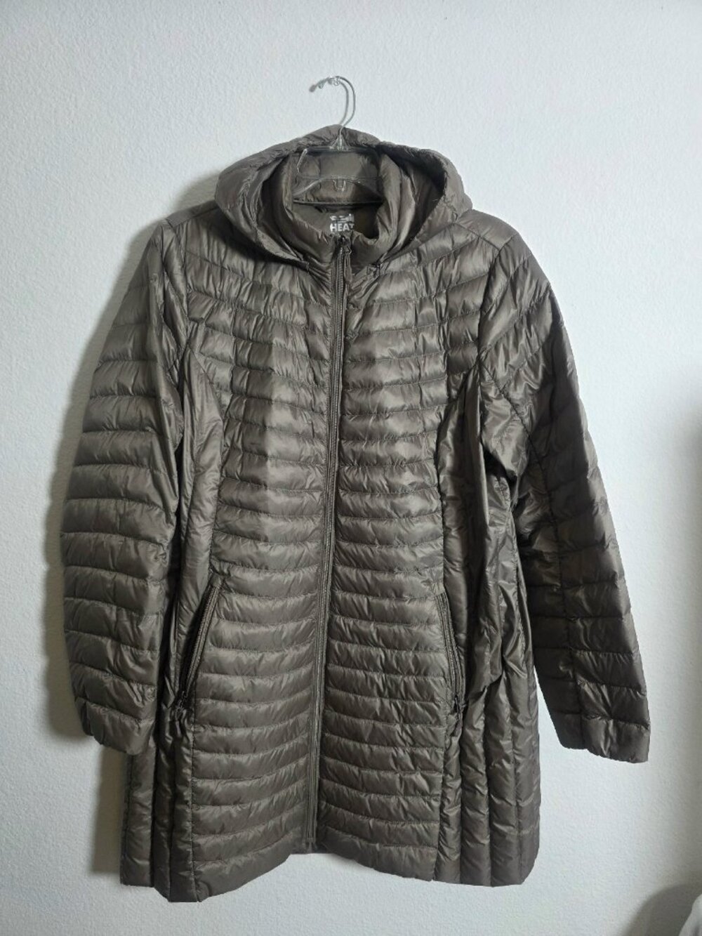 32 DEGREES WOMEN'S ULTRA-LIGHT PACKABLE DOWN 3/4 LONG JACKET sz 2XL